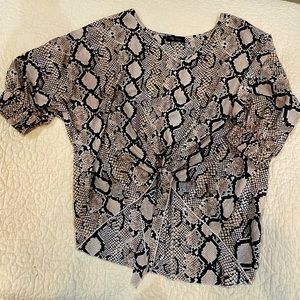 KLD snake print top, size small